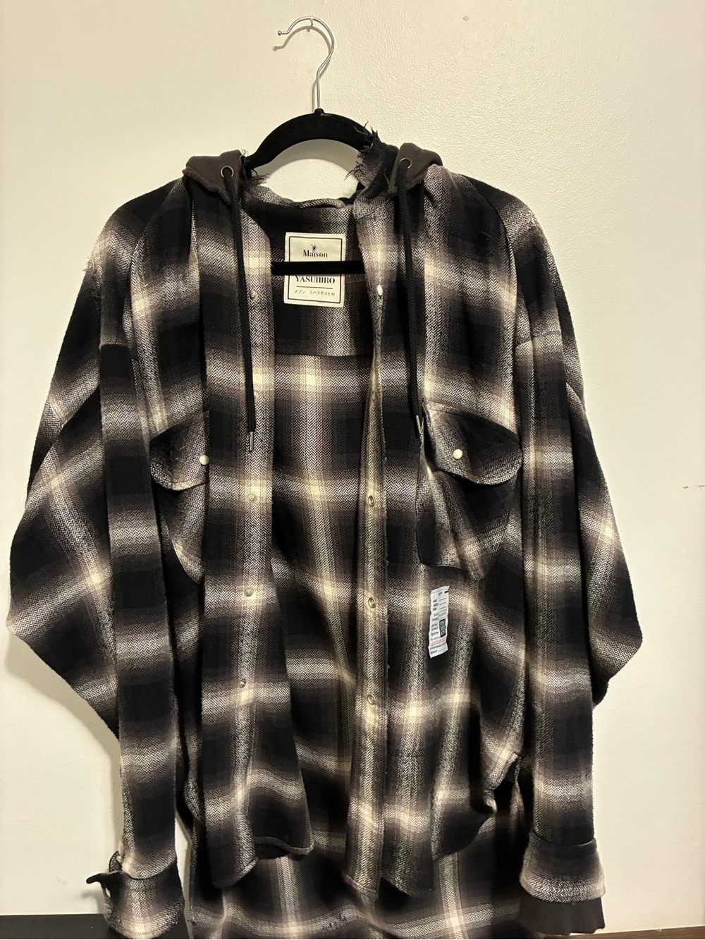Miharayasuhiro checked Hooded Shirt Jacket